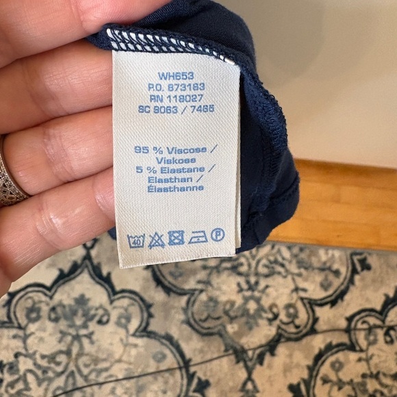 Boden Navy Dress with Pink Trim - Picture 2 of 6